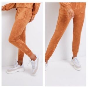 All Fenix Terrycloth Towel Brown Jogger High Rise Pants sz S